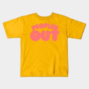 Peopled Out / Introvert Typography Design Kids T-Shirt